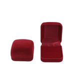 High Square Velvet Ring Box for Wedding and Engagement