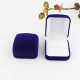 High Square Velvet Ring Box for Wedding and Engagement