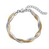 Stainless Steel Chain Bracelet Multicolor Twist Weaving