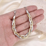 Stainless Steel Chain Bracelet Multicolor Twist Weaving