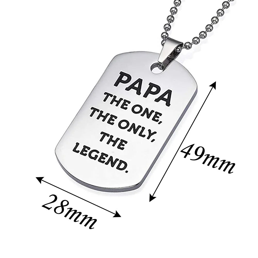 Stainless Steel Dog Tag Necklace Engraving Pendant