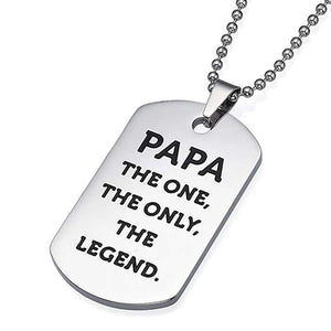 Stainless Steel Dog Tag Necklace Engraving Pendant