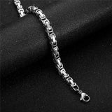 High Stainless Steel Bracelets For Men Women Punk Byzantine Link Chain Bracelets
