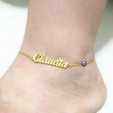 Stainless Steel Evil-Eye Charm Name Bracelet & Anklet