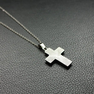 Stainless Steel Cross Pendant Necklace Men's Jewelry Gift