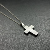 Stainless Steel Cross Pendant Necklace Men's Jewelry Gift