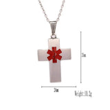 Stainless Steel Cross Pendant Necklace Men's Jewelry Gift