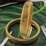 Stainless Steel Snake Chain Bangle Bracelet & Rings Set