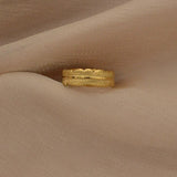 Stainless Steel Feather Rings 18K Plated Open Finger Jewelry
