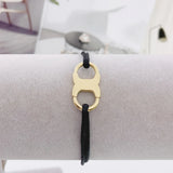 Stainless Steel Handcuff Rope Bracelet Adjustable for Women Men