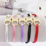 Stainless Steel Handcuff Rope Bracelet Adjustable for Women Men