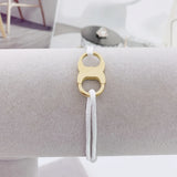 Stainless Steel Handcuff Rope Bracelet Adjustable for Women Men