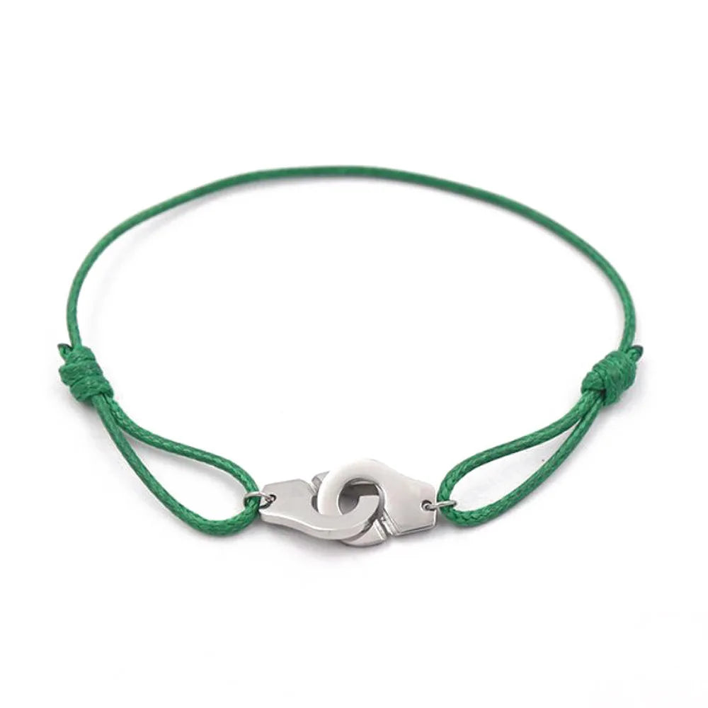 Stainless Steel Handcuff Rope Bracelet - Vintage Wave