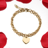 Stainless Steel Heart Bracelet for Women Mom Children's Name
