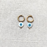 Stainless Steel Hoop Earrings Women Shells Travel Jewelry