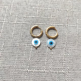 Stainless Steel Hoop Earrings Women Shells Travel Jewelry