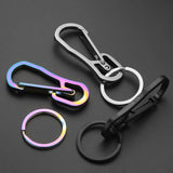 Stainless Steel Personalized Keychain Men's Car Belt Buckle Key Ring Holder K422