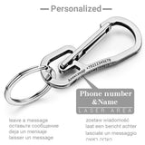 Stainless Steel Personalized Keychain Men's Car Belt Buckle Key Ring Holder K422