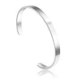 High Stainless Steel Open Cuff Bangles Bracelets Gift