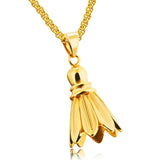 Stainless Steel Silver Badminton Pendants Necklaces Men Women
