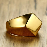 Stainless Steel Wedding Square Rings - US Size 8-12