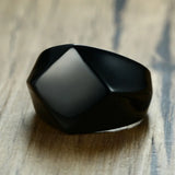 Stainless Steel Wedding Square Rings - US Size 8-12