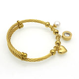 Stainless Steel Twist Wire Mesh Bracelet Bangle