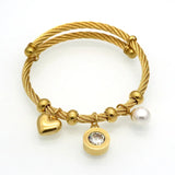 Stainless Steel Twist Wire Mesh Bracelet Bangle