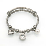 Stainless Steel Twist Wire Mesh Bracelet Bangle