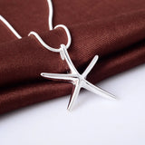 High Star Pendant Necklace 925 Sterling Silver Jewelry