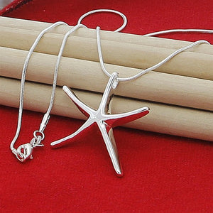 High Star Pendant Necklace 925 Sterling Silver Jewelry