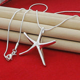 High Star Pendant Necklace 925 Sterling Silver Jewelry