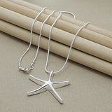 High Star Pendant Necklace 925 Sterling Silver Jewelry