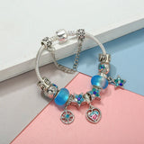 High Stars Globe Charm Beads Pendants DIY Snake Chain Charm Bracelet