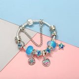 High Stars Globe Charm Beads Pendants DIY Snake Chain Charm Bracelet