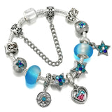 High Stars Globe Charm Beads Pendants DIY Snake Chain Charm Bracelet