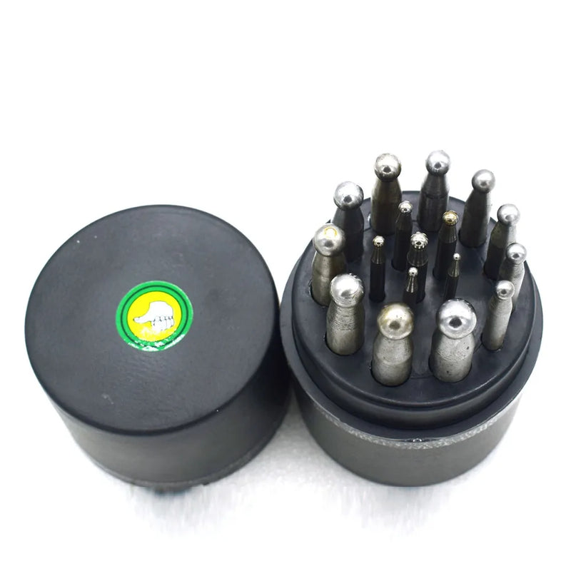 17PCS High Steel Dapping Doming Punch Set Jewelry Making Tools