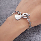 High Steel Titanium O Chain Love Bible Proverbs Bracelet