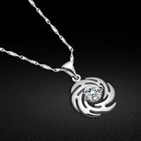 Geometric Elements 925 Silver Pendant Necklace for Women