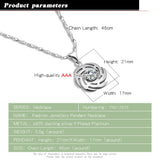 Geometric Elements 925 Silver Pendant Necklace for Women