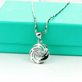 Geometric Elements 925 Silver Pendant Necklace for Women