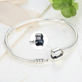 Sterling Silver Plated Snake Chain Bracelet for European Charm Bracelets