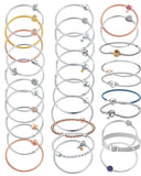 Sterling Silver Plated Snake Chain Bracelet for European Charm Bracelets