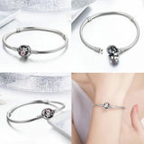Sterling Silver Plated Snake Chain Bracelet for European Charm Bracelets