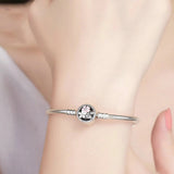 Sterling Silver Plated Snake Chain Bracelet for European Charm Bracelets