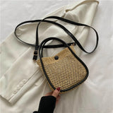 Summer Straw Woven Bucket Bag for Women