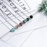Strawberry Crystal Pendant Necklace 925 Silver Short Necklaces