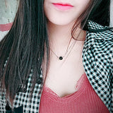 Strawberry Crystal Pendant Necklace 925 Silver Short Necklaces