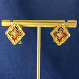 Shell Flower Earrings High Studs Clip Style for Women
