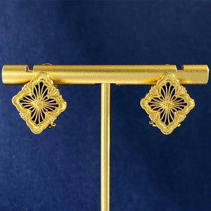 Shell Flower Earrings High Studs Clip Style for Women